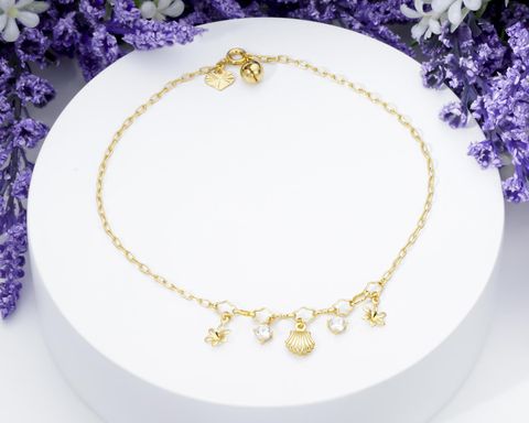 Lắc Chân Vỏ Xò Mạ Vàng 18K UHA - LC04