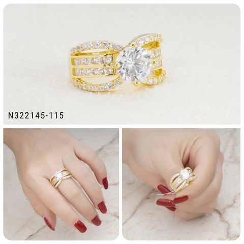 Nhẫn nữ UHA mạ vàng 18K N322145-115