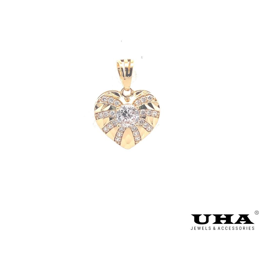 M592 Mặt và Dây chuyền thiết kế hình trái tim trẻ trung UHA Chain Trang Sức