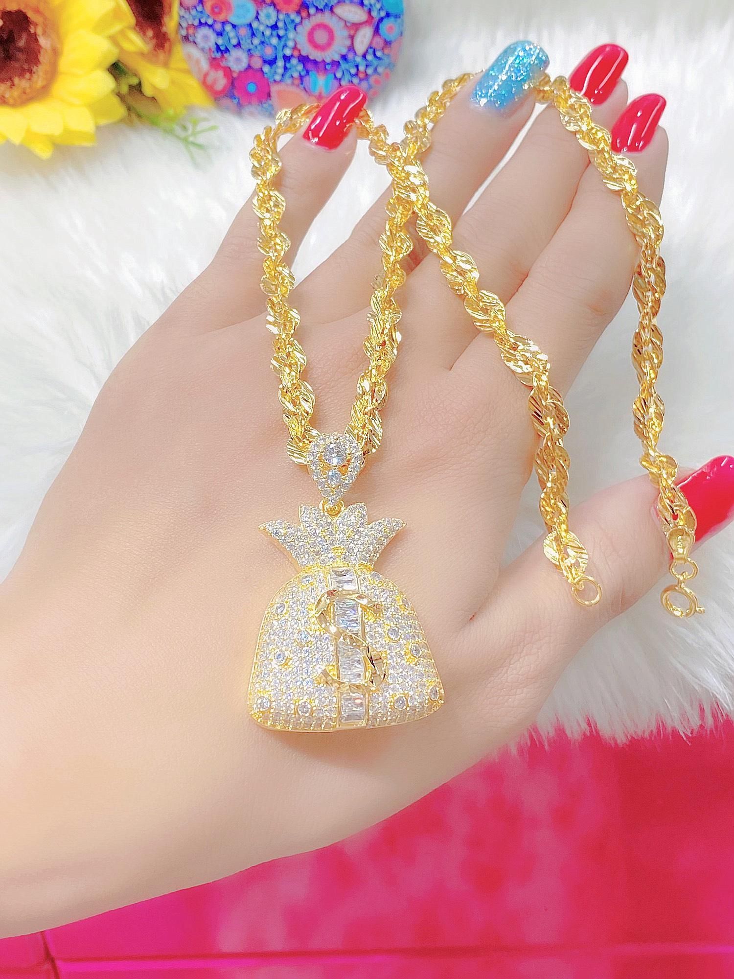 M1281  Mặt dây chuyền nữ kiểu dáng sang trọng MẶT KÈM DÂY Trang Sức