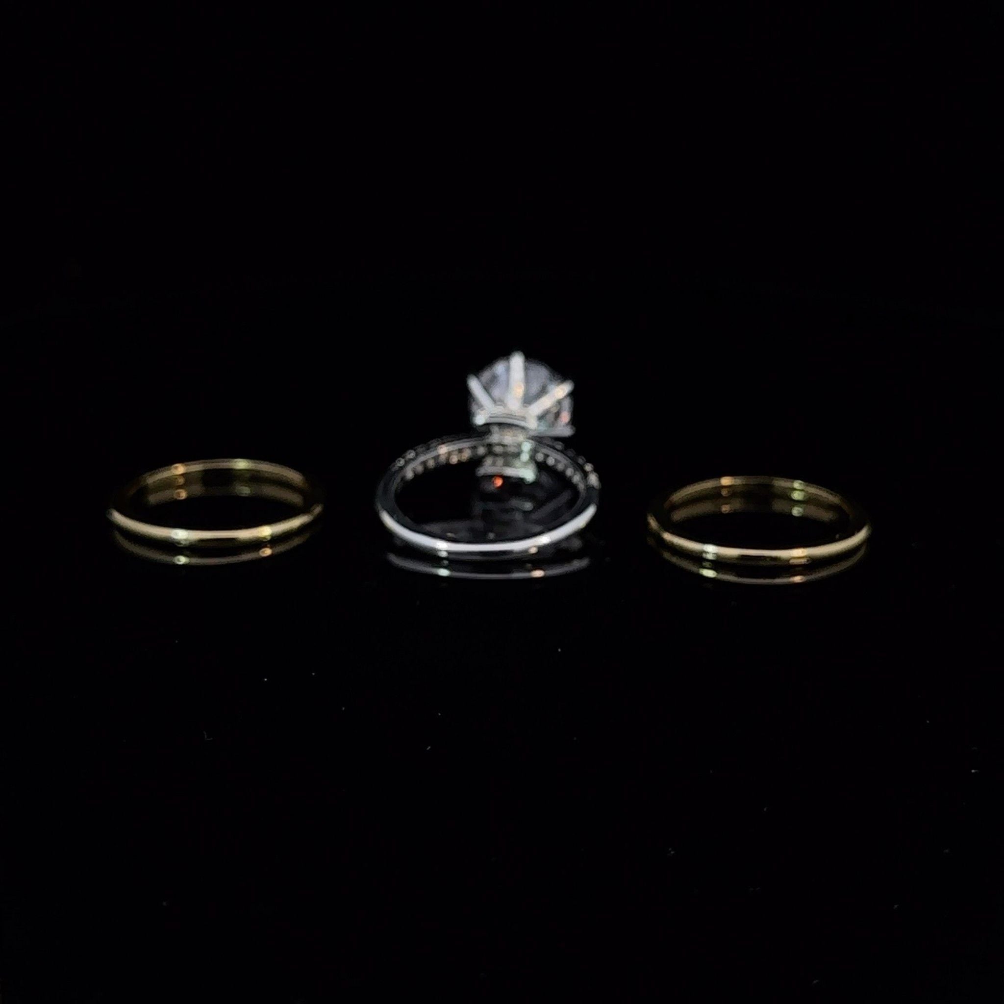 N936 Nhẫn nữ 3trong1 đính da CZ thiết kế đơn giản trẻ trung sang trọng UHA Women