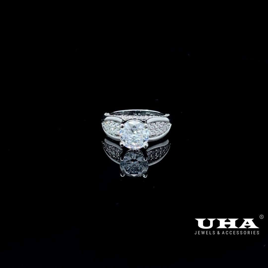 N1240 Nhẫn nữ đính đá CZ cao cấp thiết kế tinh tế trẻ trung cá tính UHA