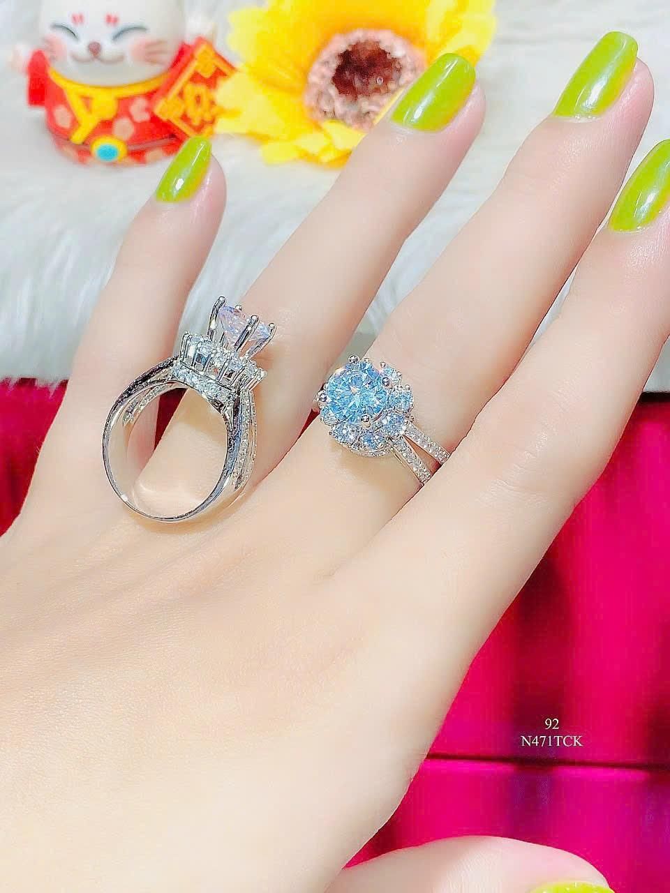 N471 Nhẫn nữ  đính đá CZ cao cấp siêu bền màu UHA Women