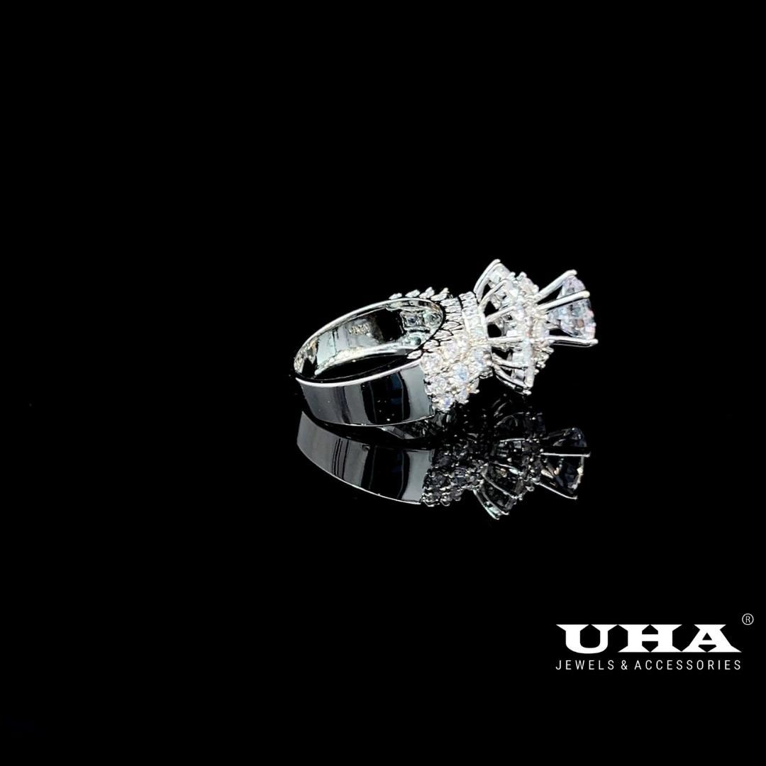 Nhẫn nữ N675 đính đá CZ cao cấp sáng lấp lánh UHA - Women