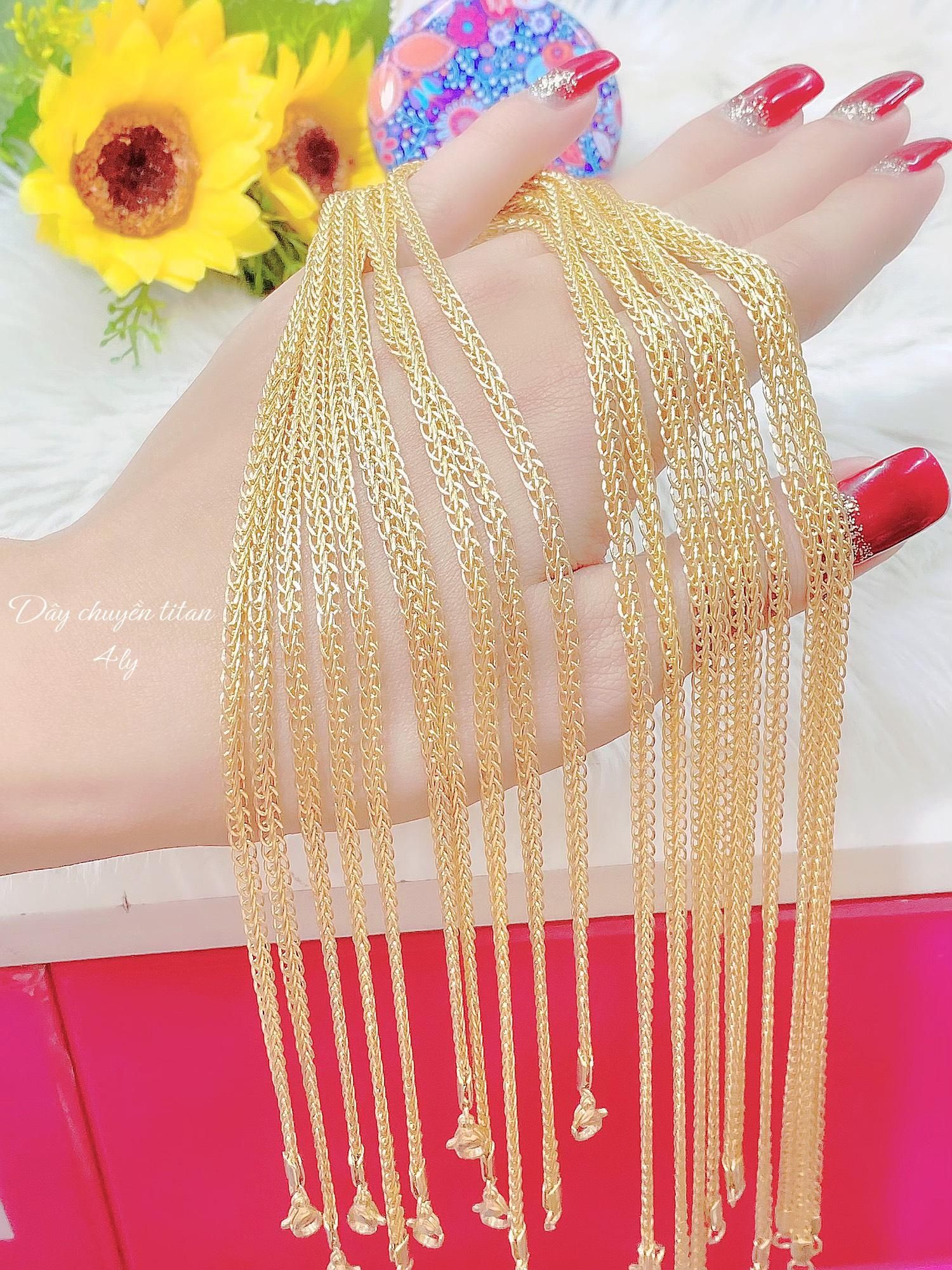 Dây chuyền titan khoen lật siêu xinh không đen không rĩ  DC59 Nữ Women Jewelry Trang Sức