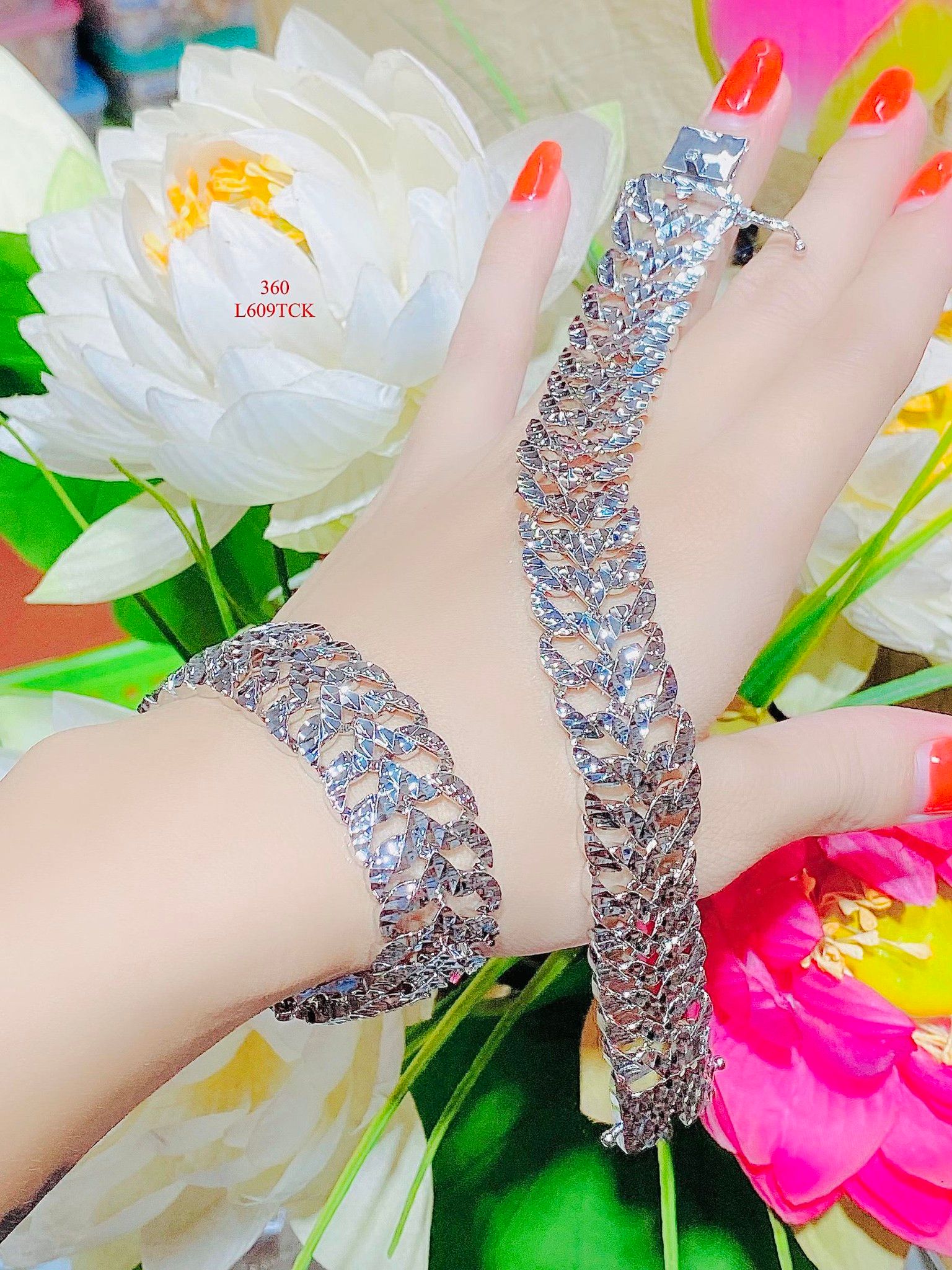 L609 Lắc tay nam nữ UNISEX bền màu cao cấp sáng lấp lánh UHA  Phụ Kiện