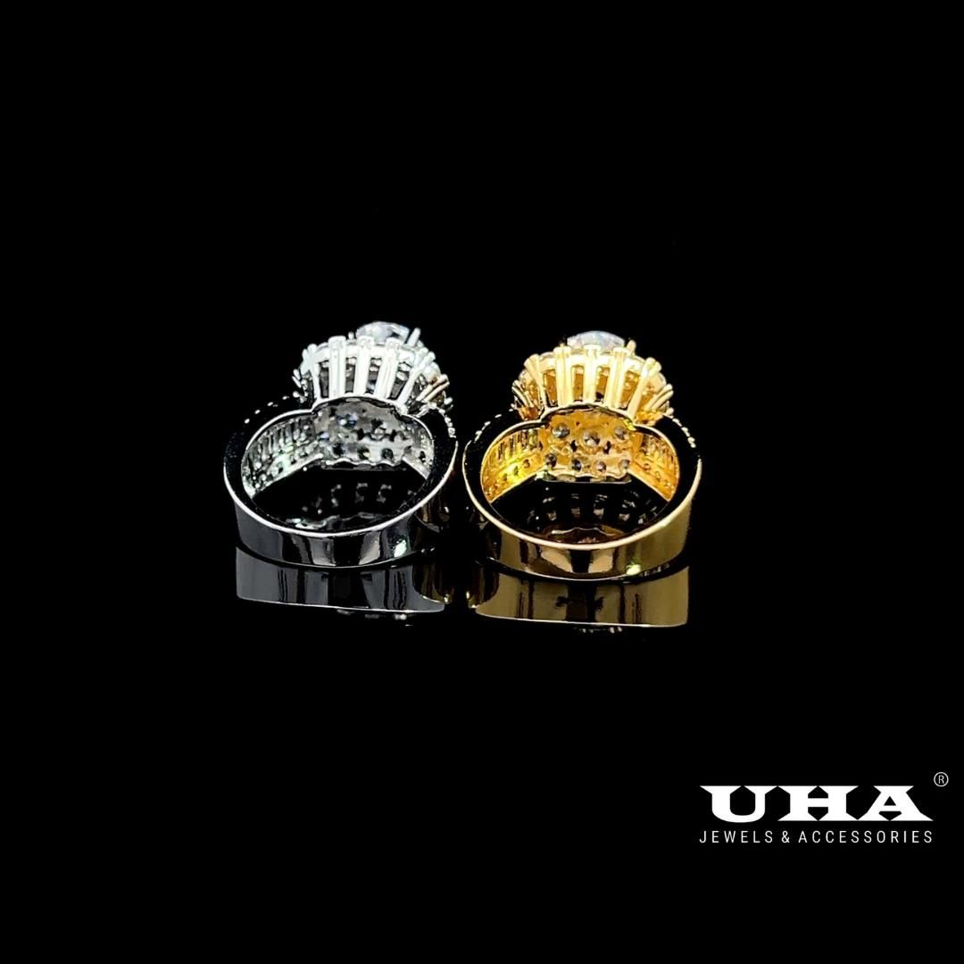 N666 Nhẫn nữ đính đá cz cao cấp sáng lấp lánh UHA Women