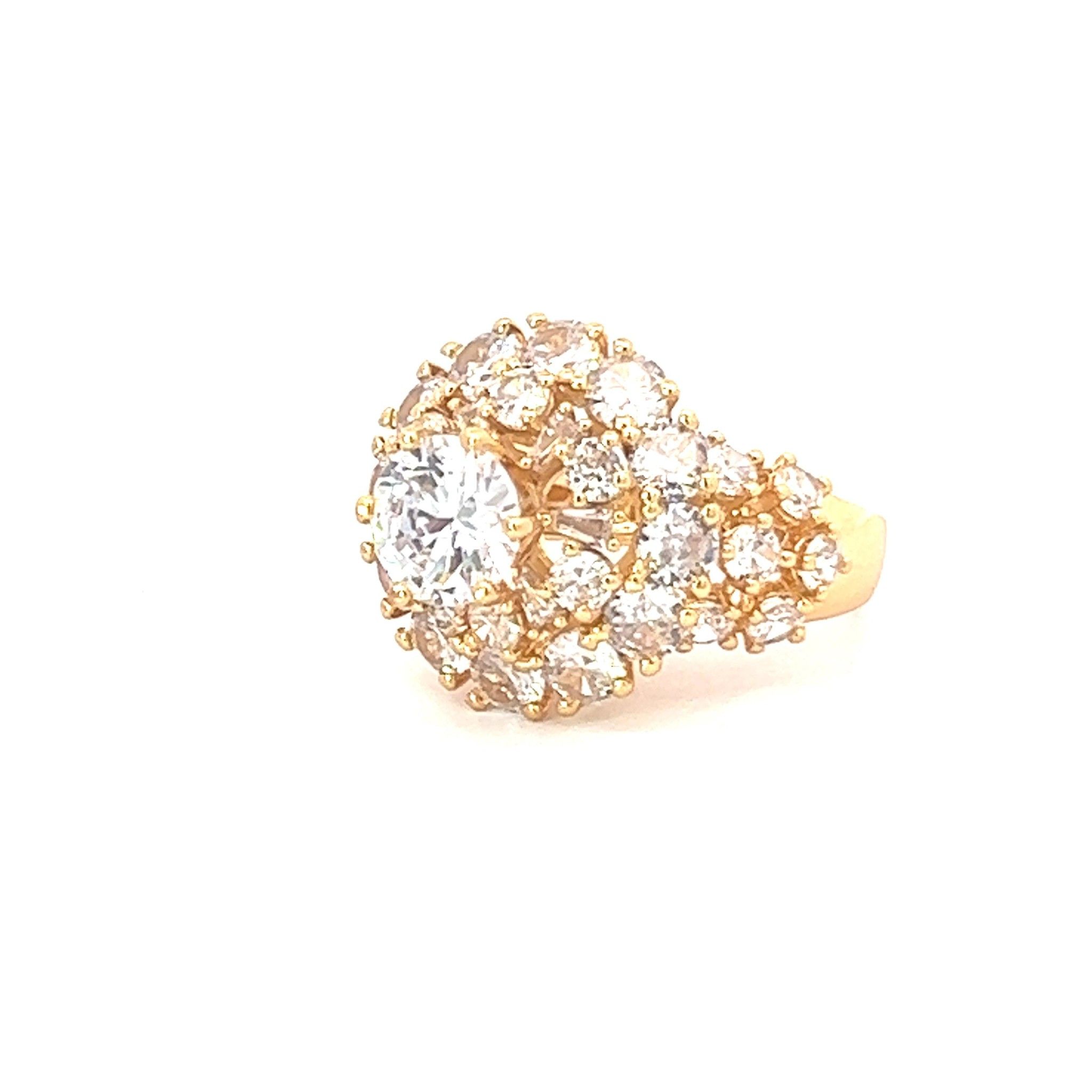 N563 Nhẫn nữ đính đá CZ cao cấp sáng lấp lánh UHA Women