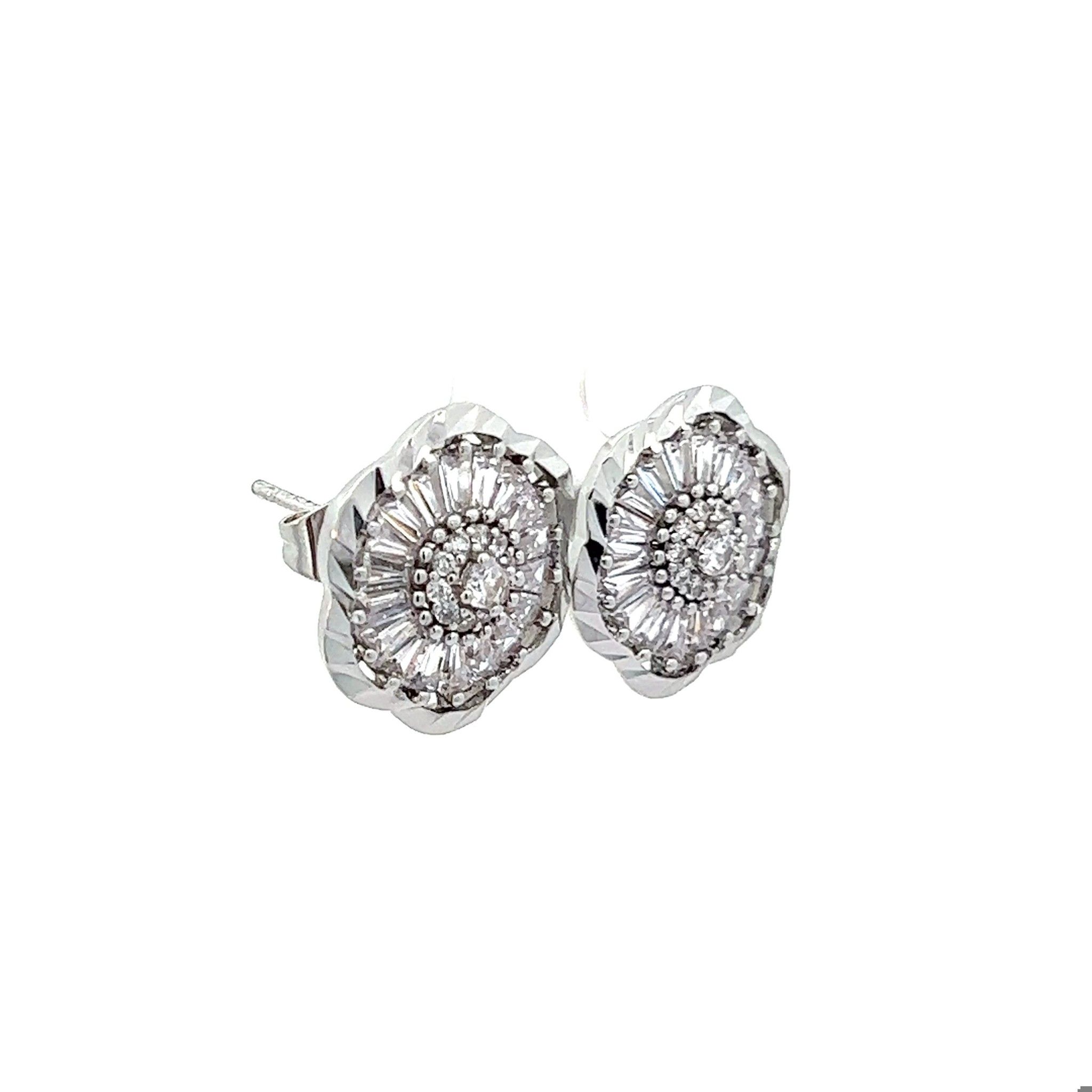 B1527 bông tai nữ 18k đính đá CZ cao cấp sáng lấp lanh siêu xinh