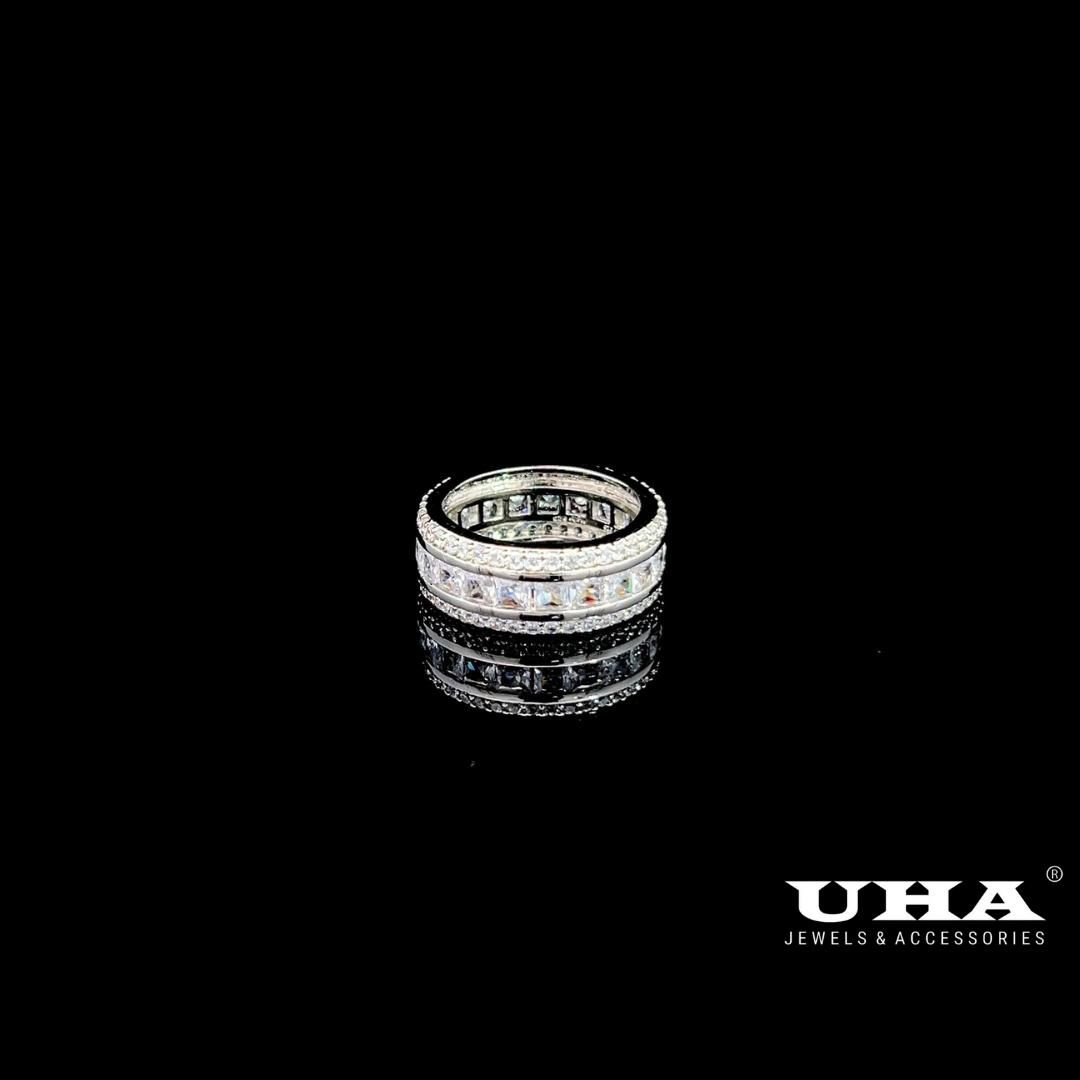 N953 Nhẫn UHA nam mạ vàng - trắng cao cấp UHA