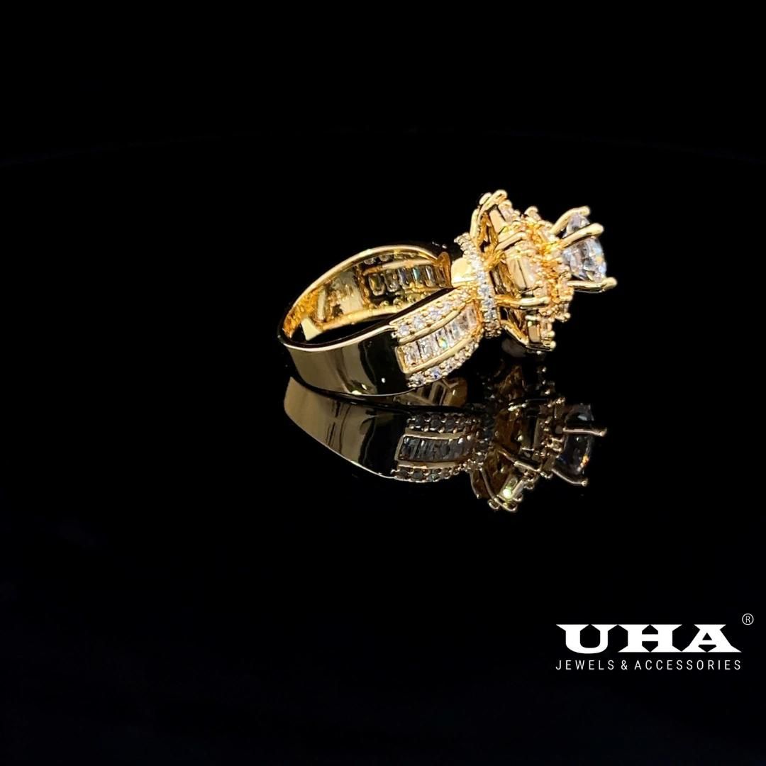 N800 Nhẫn nữ đính đá CZ cao cấp sáng lấp lánh UHA