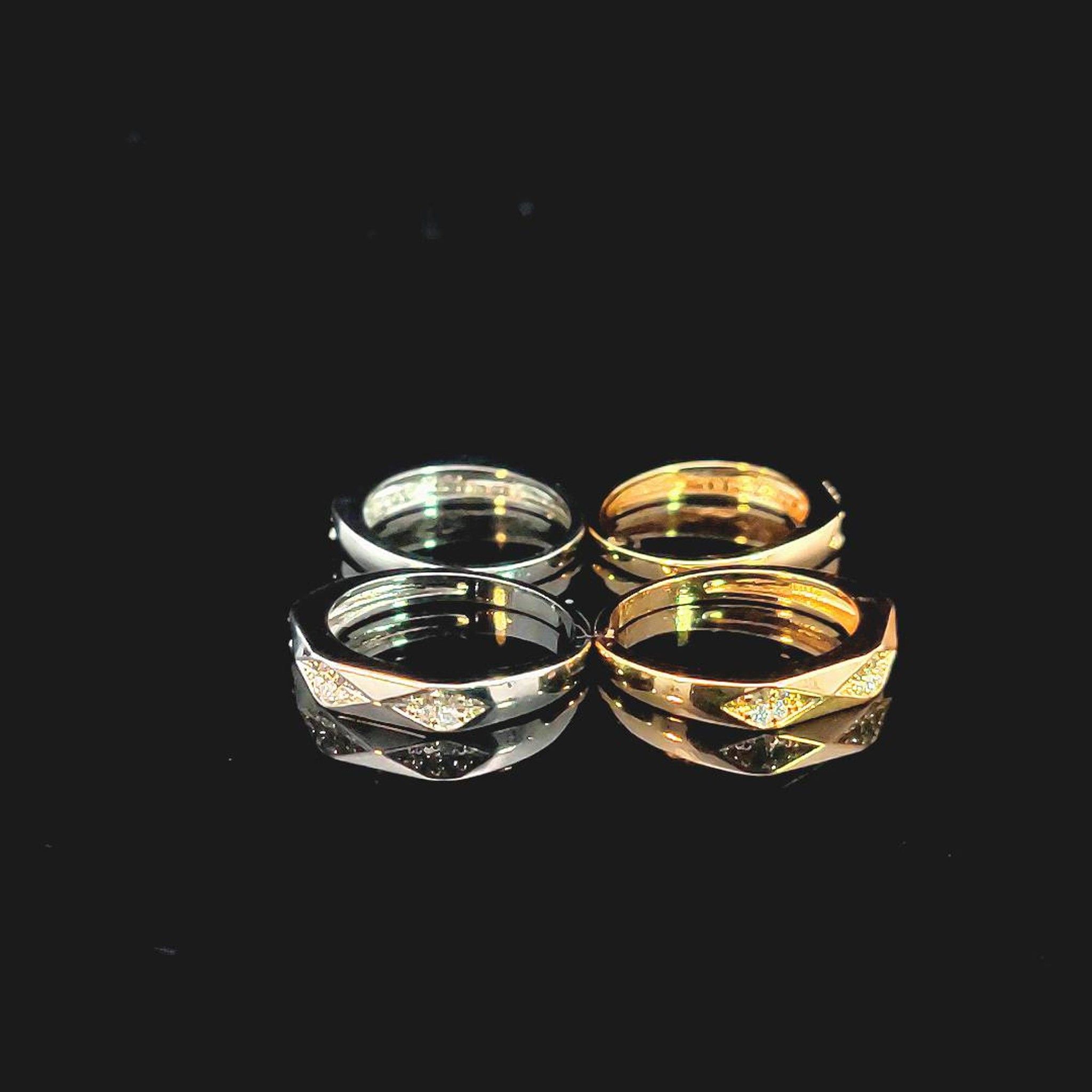 NC1011 Nhẫn cặp đính đá CZ cao cấp sáng lấp lánh UHA Women