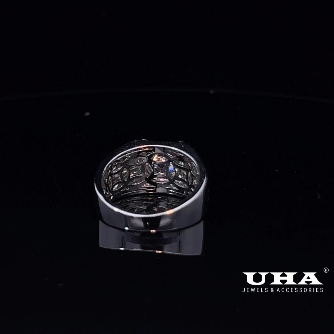N1005 Nhẫn nam có lót lòng đính đá CZ cao cấp-UHA
