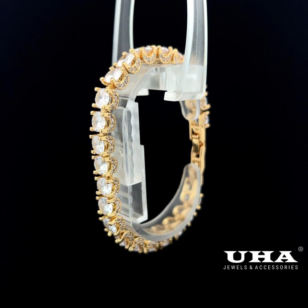 L662 Lắc tay unisex thiết kế sang trọng đính đá sáng lấp lánh UHA Phụ Kiện