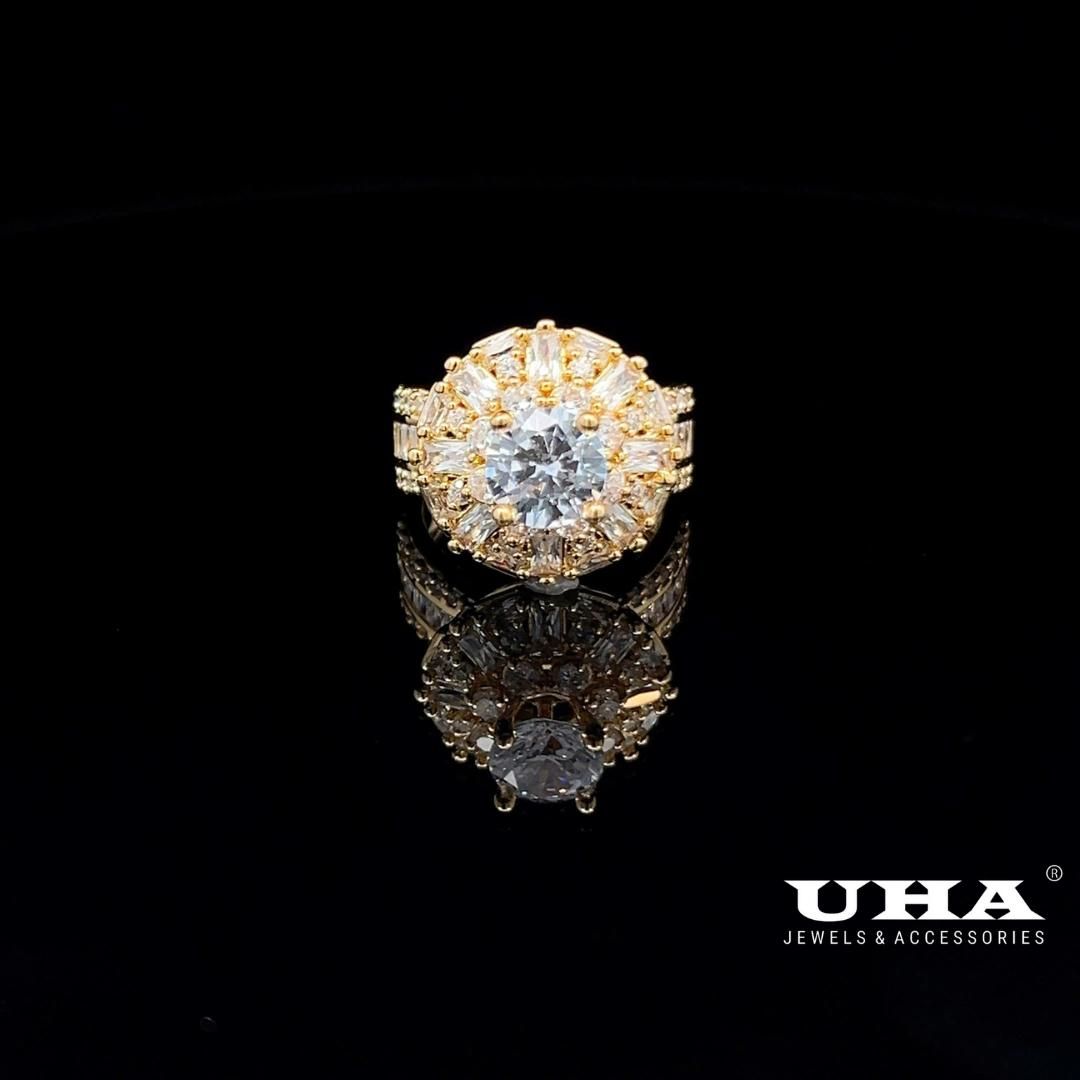 N800 Nhẫn nữ đính đá CZ cao cấp sáng lấp lánh UHA