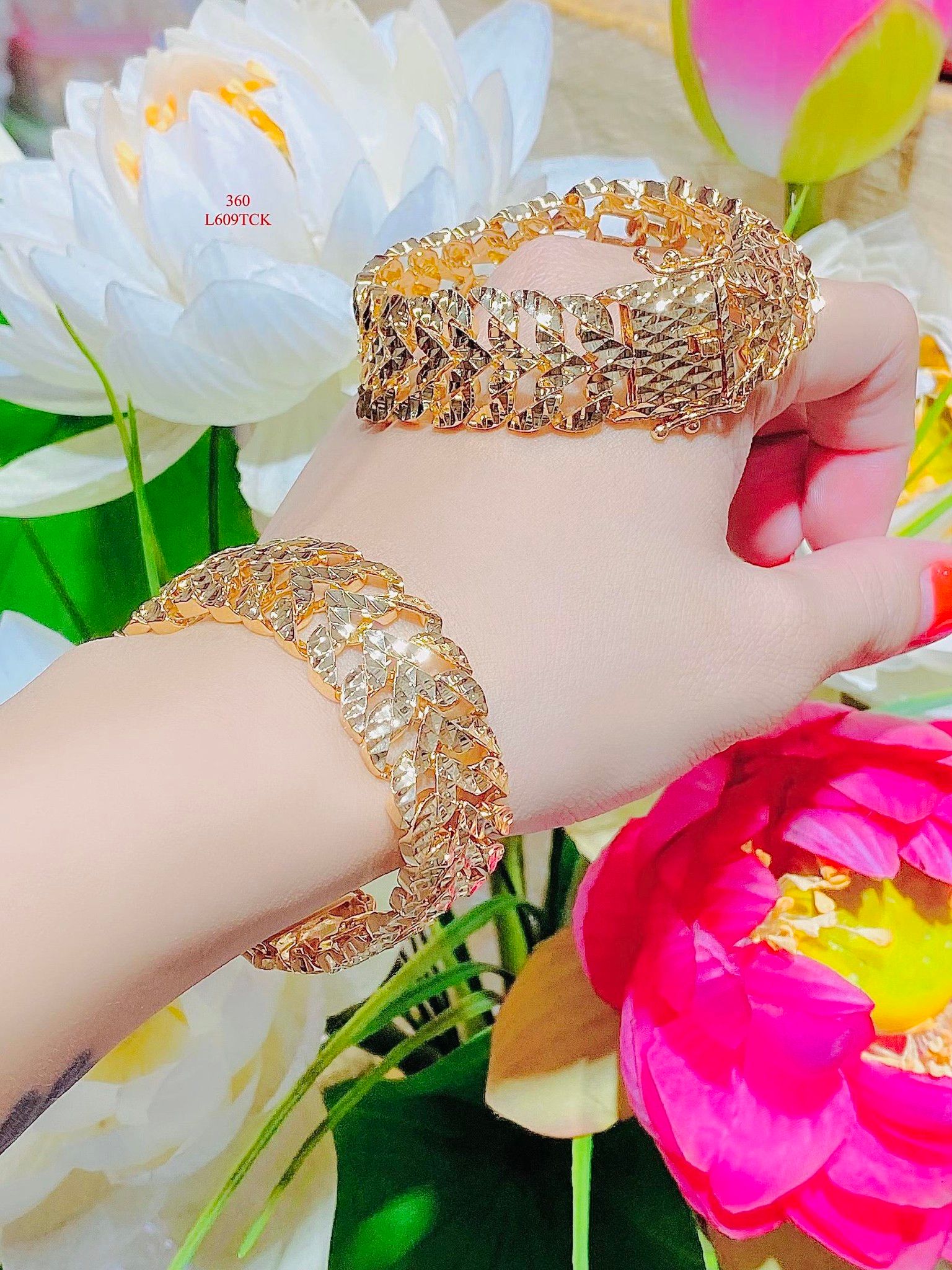 L609 Lắc tay nam nữ UNISEX bền màu cao cấp sáng lấp lánh UHA  Phụ Kiện