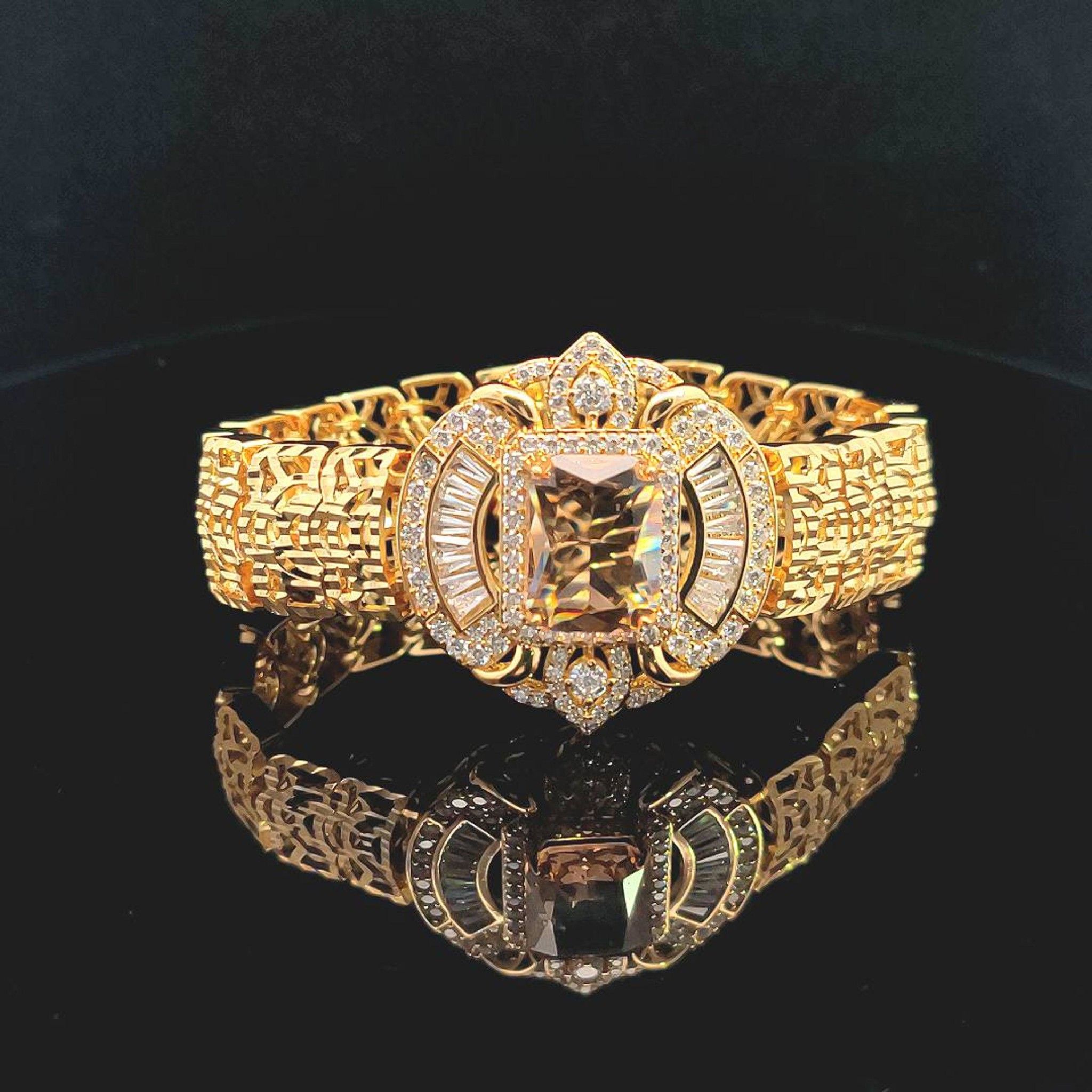 L619 Lắc tay nữ thiết kế sang trọng, đính đá CZ cao cấp UHA Phụ Kiện