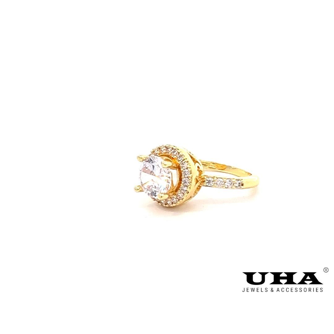 N957 Nhẫn nữ đính đá CZ cao cấp thiết kế trẻ trung UHA Women