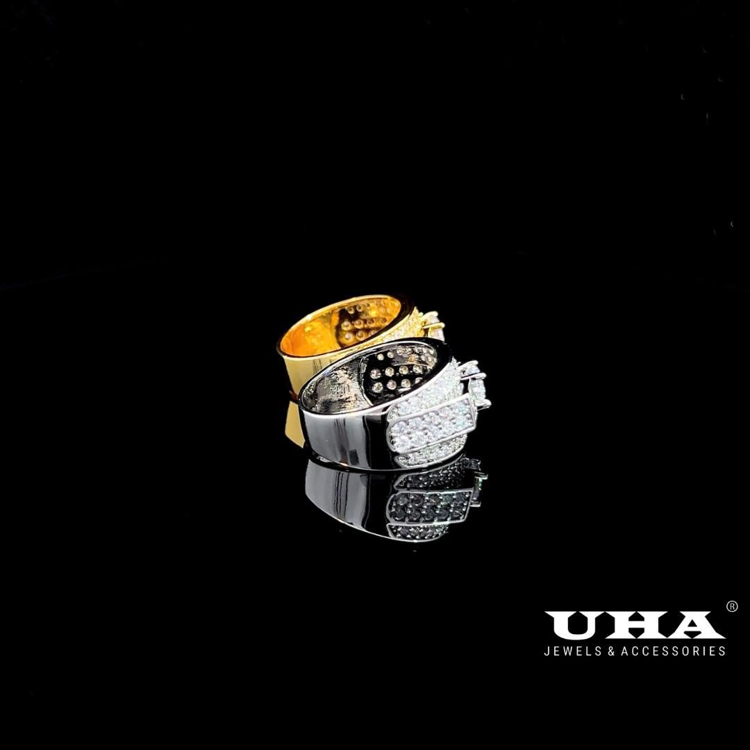 N787 Nhẫn nam  đính đá CZ  cao cấp sáng lấp lánh UHA