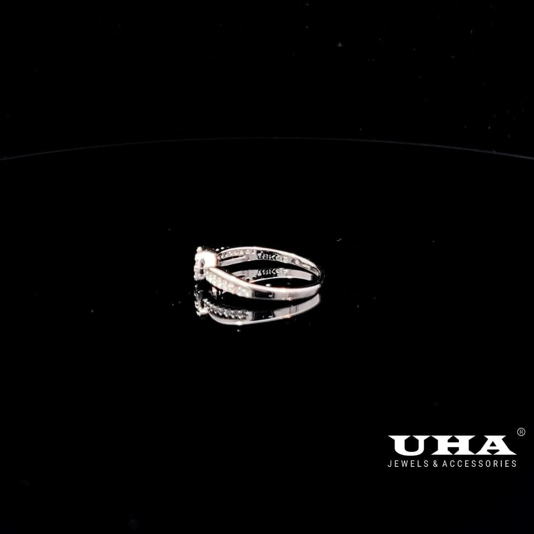 N1244 Nhẫn nữ đính đá CZ cao cấp thiết kế tinh tê nhẹ nhàng cá tính UHA Women