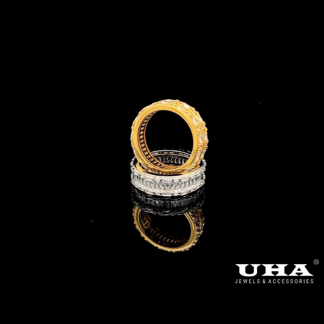 N656 Nhẫn nữ  đính dá bagutte cao cấp sáng lấp lánh UHA Women