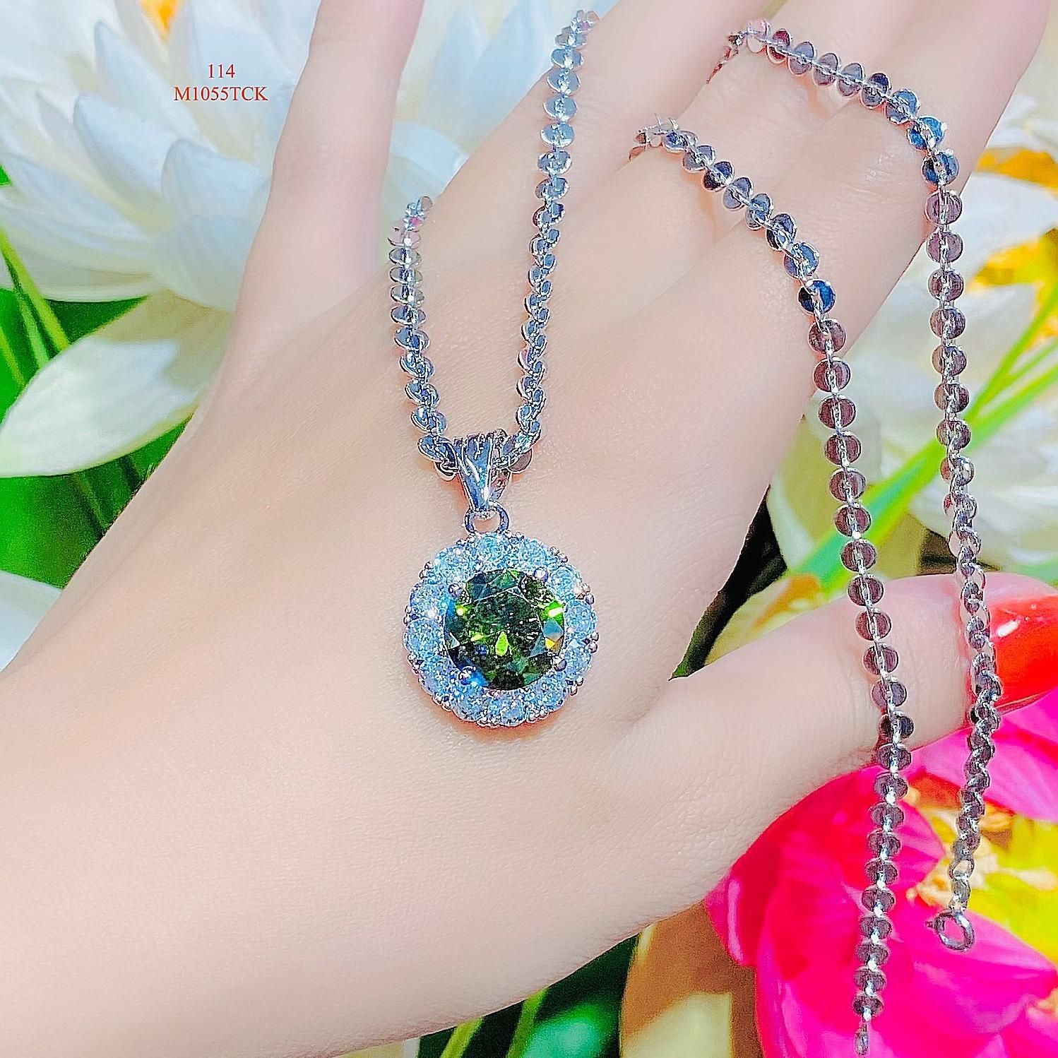 M1055  Mặt dây chuyền nữ KÈM DÂY mạ vàng kiểu dáng sang trọng Women
