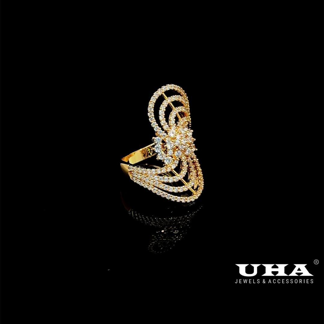 N179 Nhẫn nữ đính đá CZ cao cấp sáng lấp lánh, thiết kế sang trọng UHA