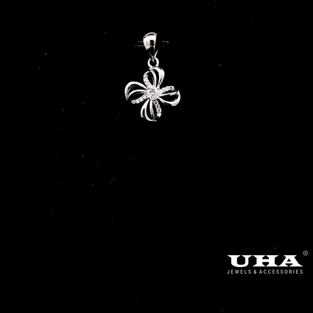 M1656 Mặt và dây chuyền nữ thiết kế kiểu hoa, đính đá CZ cao cấp sáng lấp lánh UHA Women