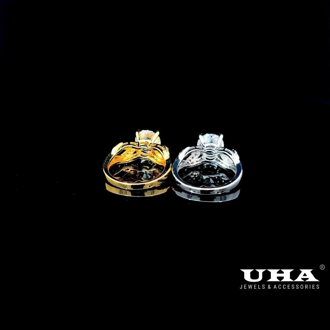 N1239 Nhẫn nữ đính đá CZ thiết kế tinh tế trẻ trung cá tính UHA Women