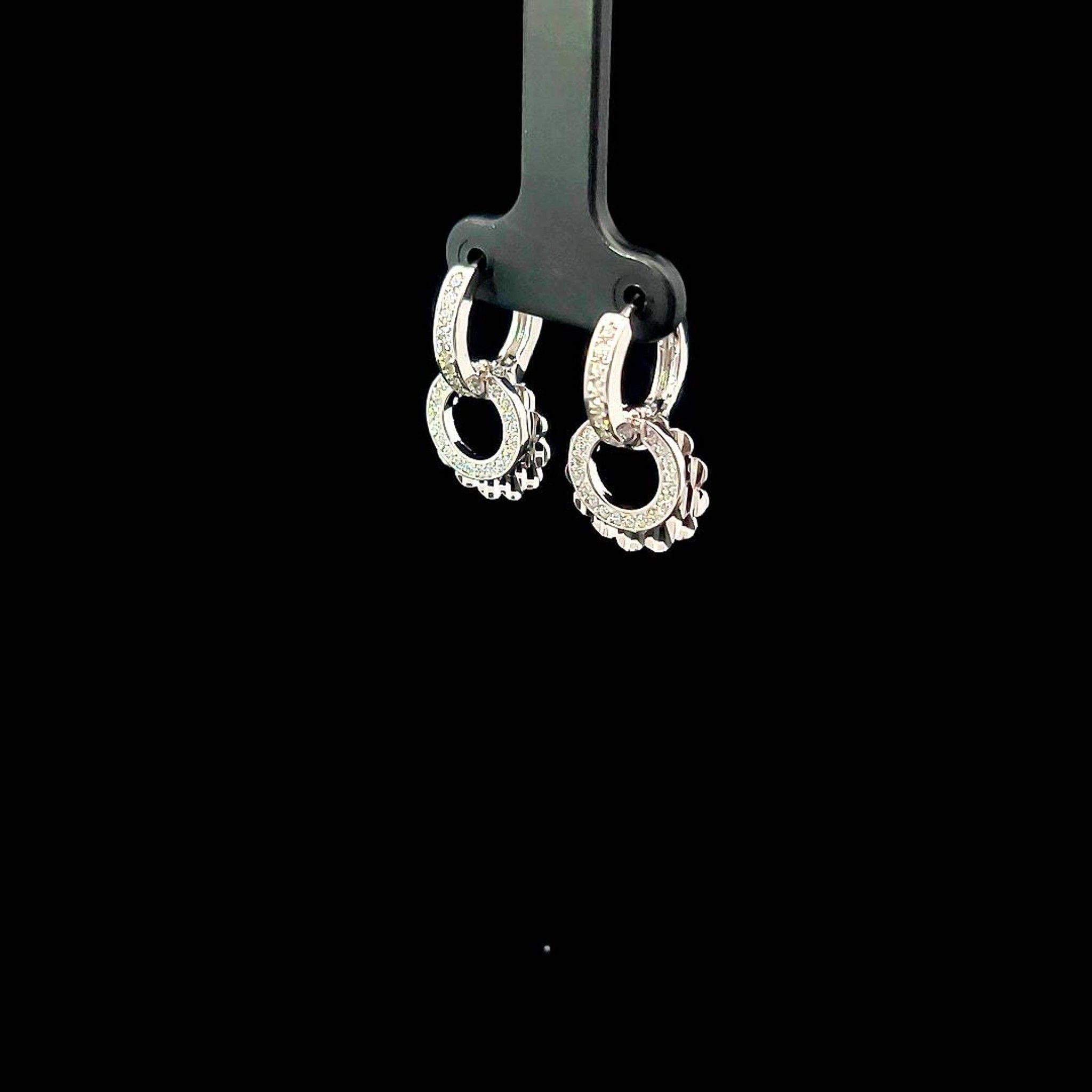 B1565 Bông tai nữ đính đá tấm CZ cao cấp, bông tai dồi gà,chui cài chắc chắn-TẶNG KÈM HỘP