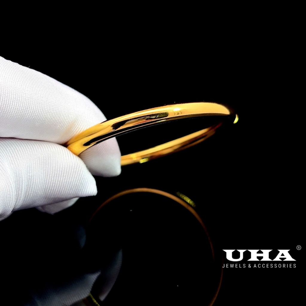 Vòng Bọng 03 trơn có khóa - Trơn Mạ Vàng 18K Siều Bền Màu- GỒM 1 CHIẾC