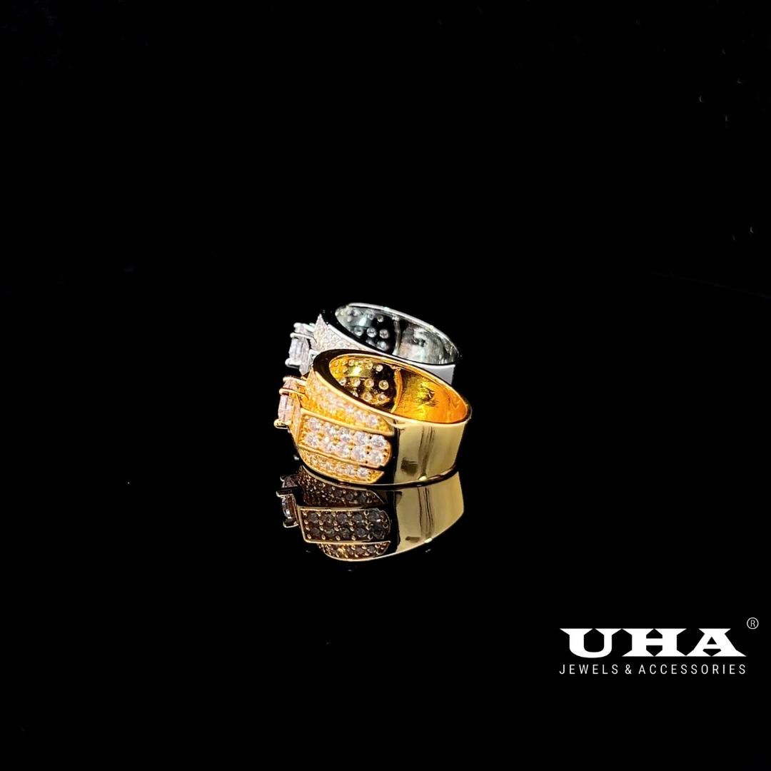 N787 Nhẫn nam  đính đá CZ  cao cấp sáng lấp lánh UHA