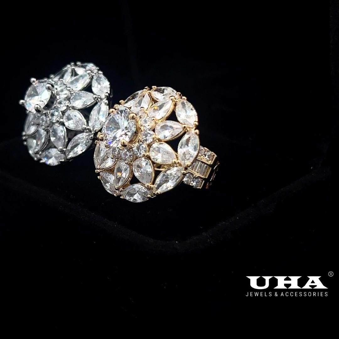 N1209 Nhẫn nữ đính đá CZ cao cấp thiết kê tinh tế cá tính nhẹ nhàng UHA