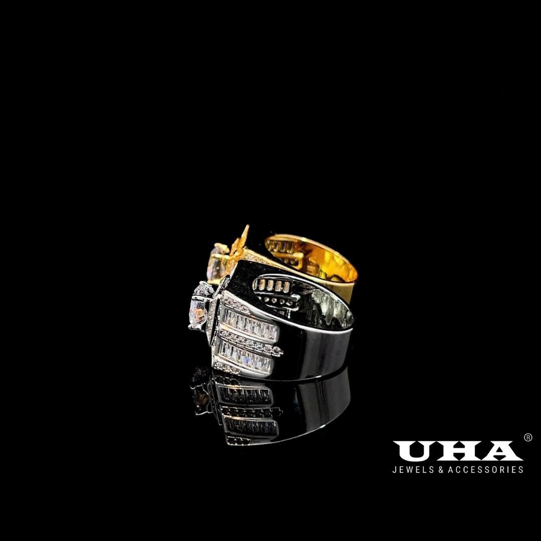 N648 Nhẫn nam  đính đá CZ cao cấp sáng lấp lánh UHA