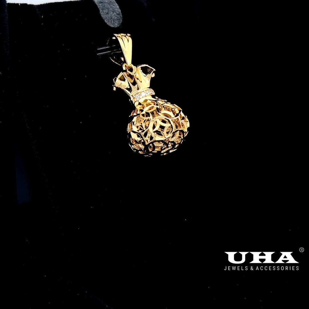 M1277 Mặt và dây chuyền túi $ thiết kế sang trọng tính tế UHA