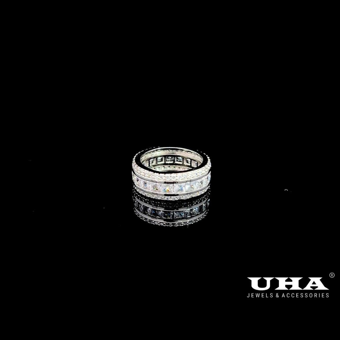 N953 Nhẫn UHA nam mạ vàng - trắng cao cấp UHA