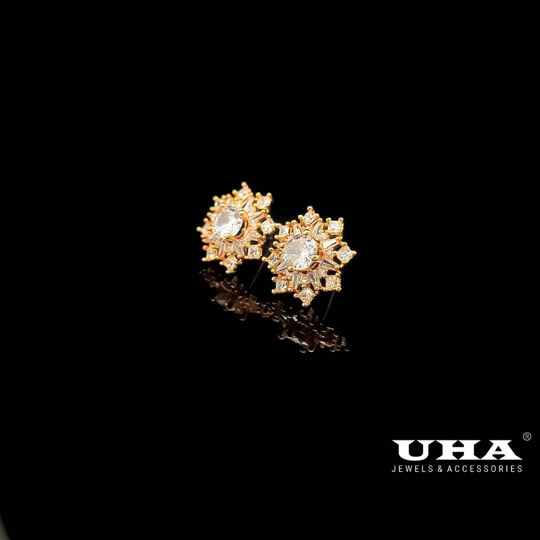 B1599 Bông tai nữ đính đá CZ cao cấp thiết kế tinh xảo UHA