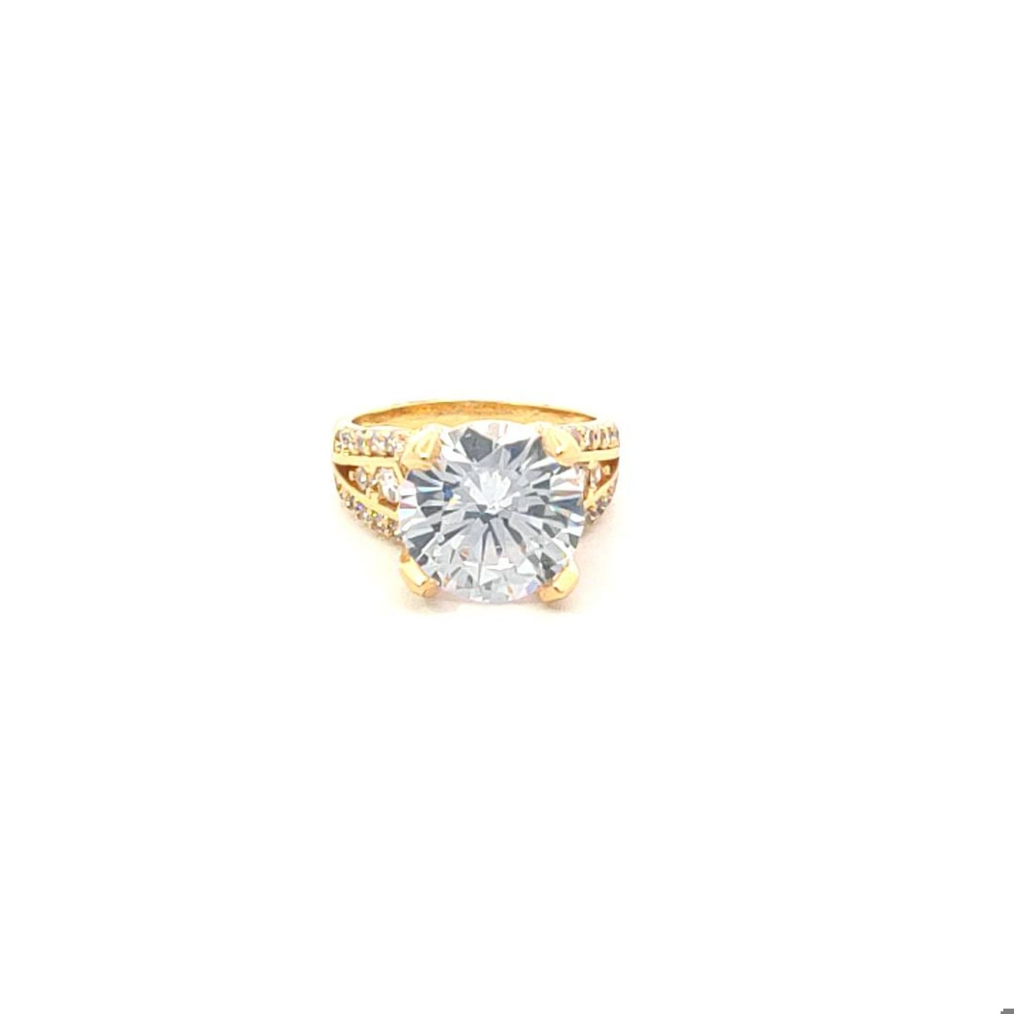 N1074 Nhẫn nữ dính dá CZ cao cấp bền màu UHA Women
