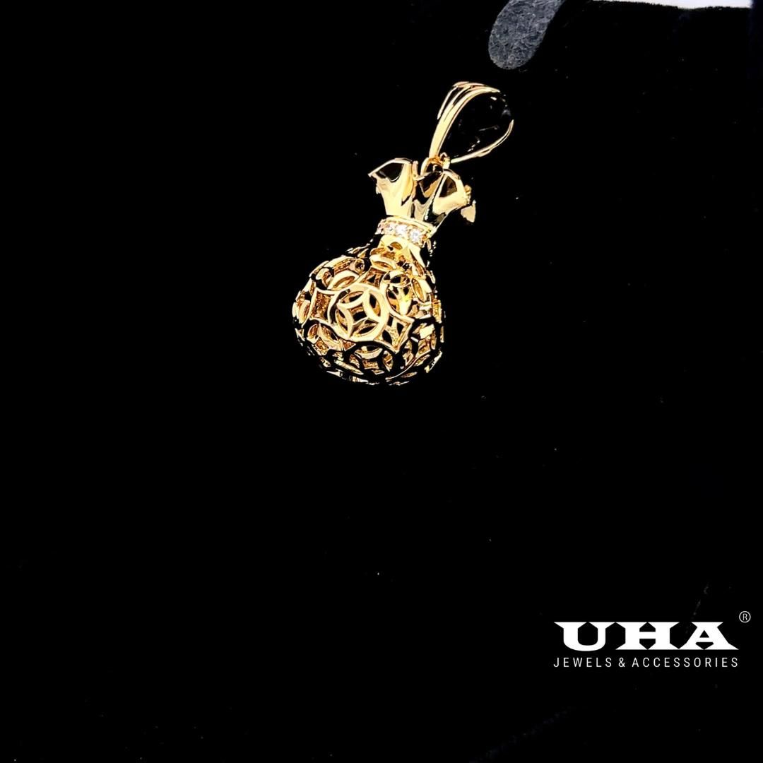 M1277 Mặt và dây chuyền nữ kiểu túi $ thiết kế sang tọng tinh tế UHA
