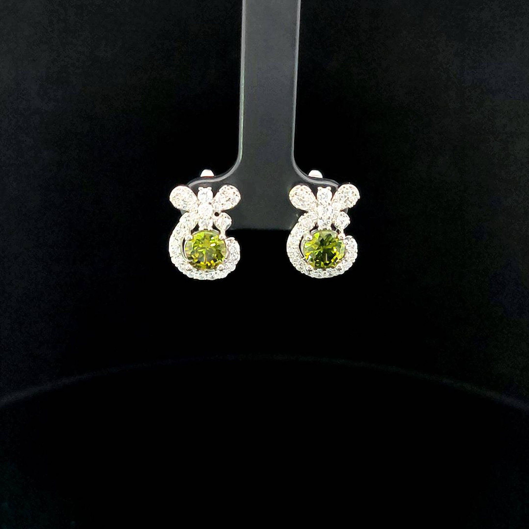 B1563 Bông tai đá màu đính đá baguette Hoa Tai Women Khuyên Tai