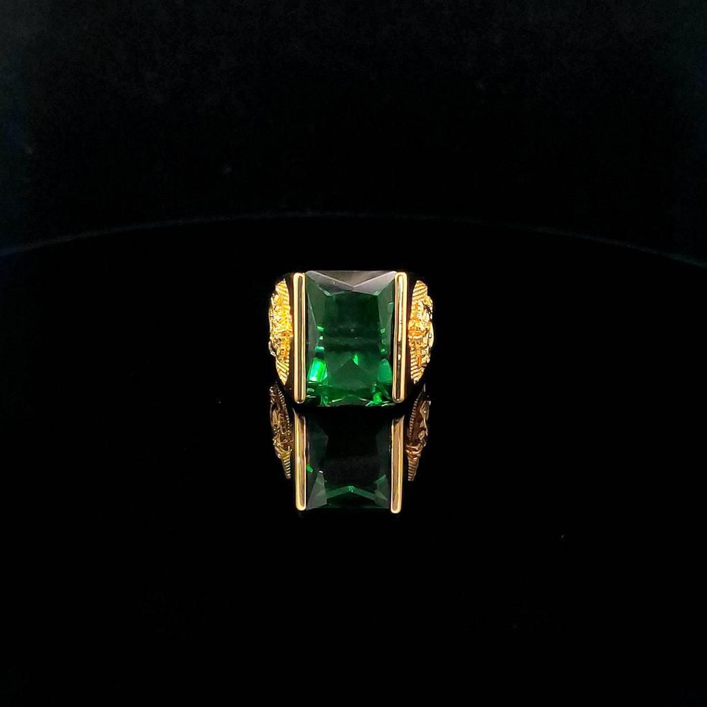 Nhẫn 81 Xi Mặt Chữ Nhật Phong Thủy Đá Màu N81