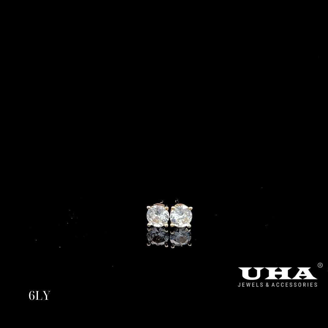 B1659 Bông tai nụ 4 chấu UNISEX đính đá CZ cao cấp sáng lấp lánh -TẶNG KÈM HỘP ĐỰNG Women Hoa Tai