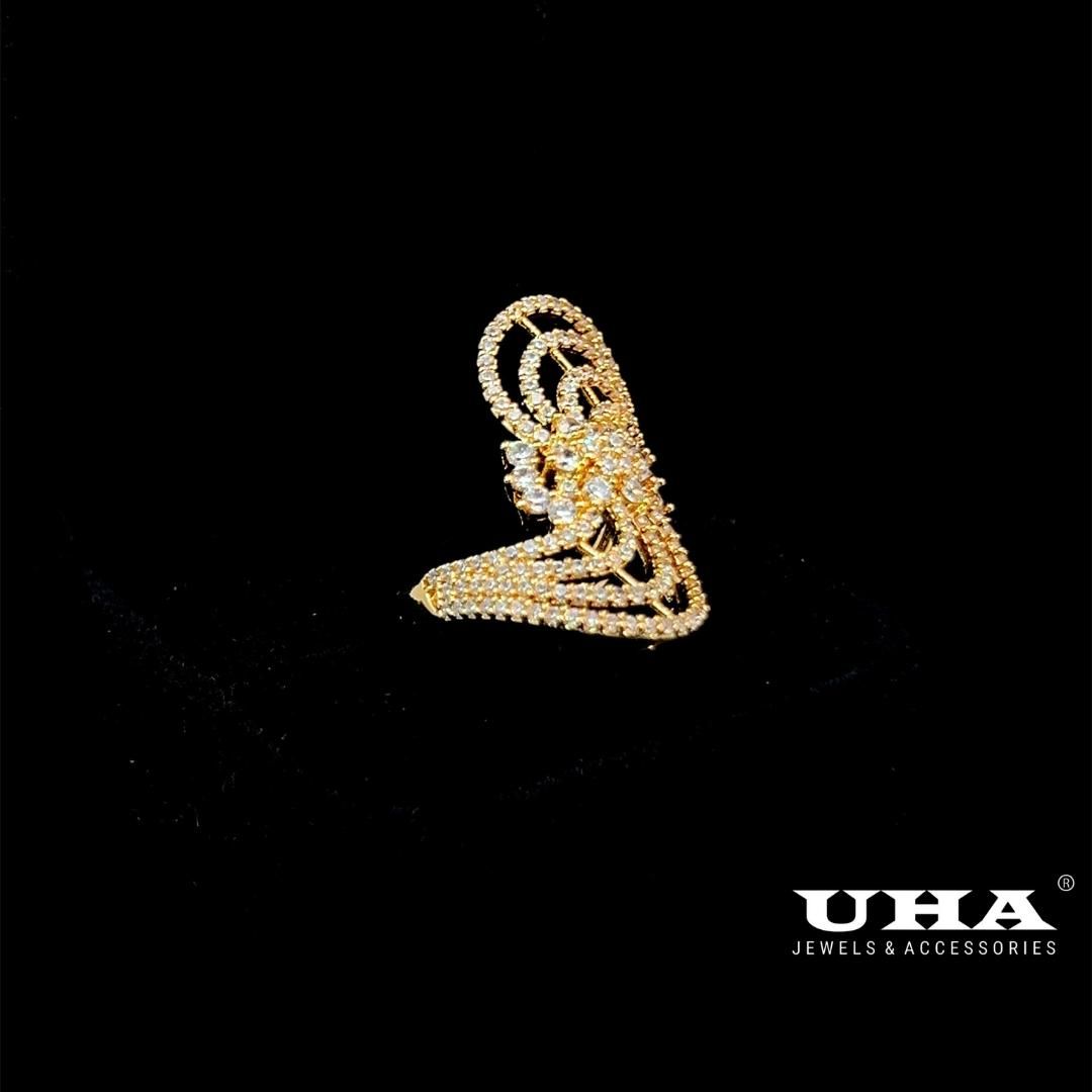 N179 Nhẫn nữ đính đá CZ cao cấp sáng lấp lánh, thiết kế sang trọng UHA