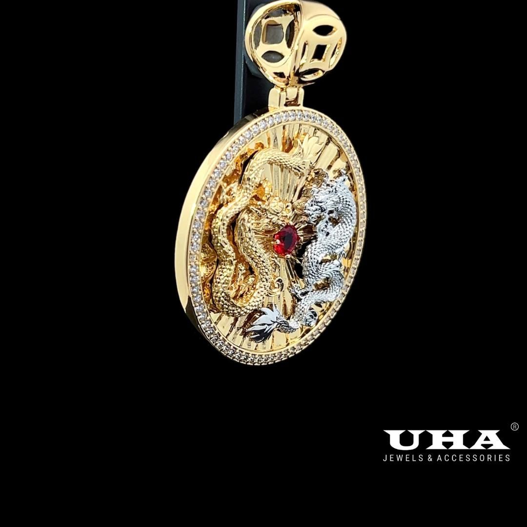 M1609HM Mặt và Dây chuyền nam thiết kế hình rồng sang trọng UHA