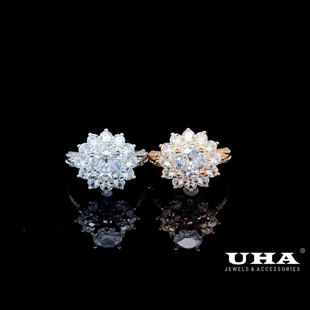 N1272 Nhẫn nữ đính đá CZ cao cấp, thiết kế sang trọng tinh tế UHA Women