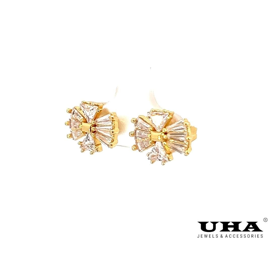 B1252 Bông tai nữ đính đá baguette sang trọng UHA Voi Women