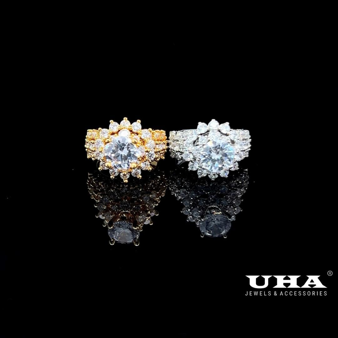 Nhẫn nữ N675 đính đá CZ cao cấp sáng lấp lánh UHA - Women