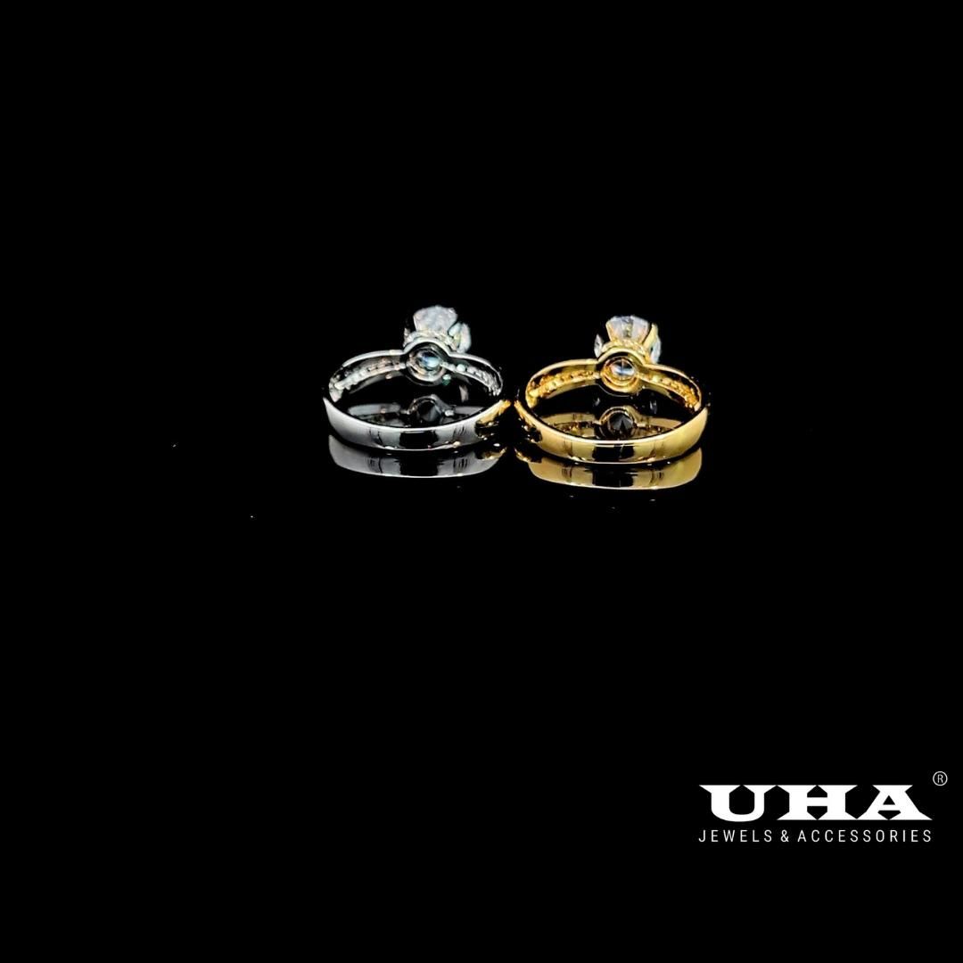 N959 Nhẫn nữ đính đá CZ cao cấp sáng lấp lánh UHA Women