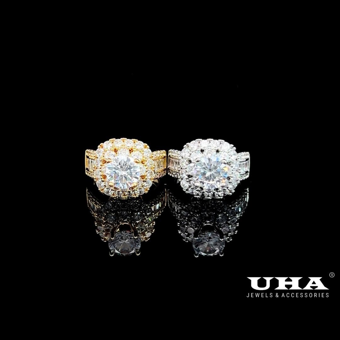 N666 Nhẫn nữ đính đá cz cao cấp sáng lấp lánh UHA Women