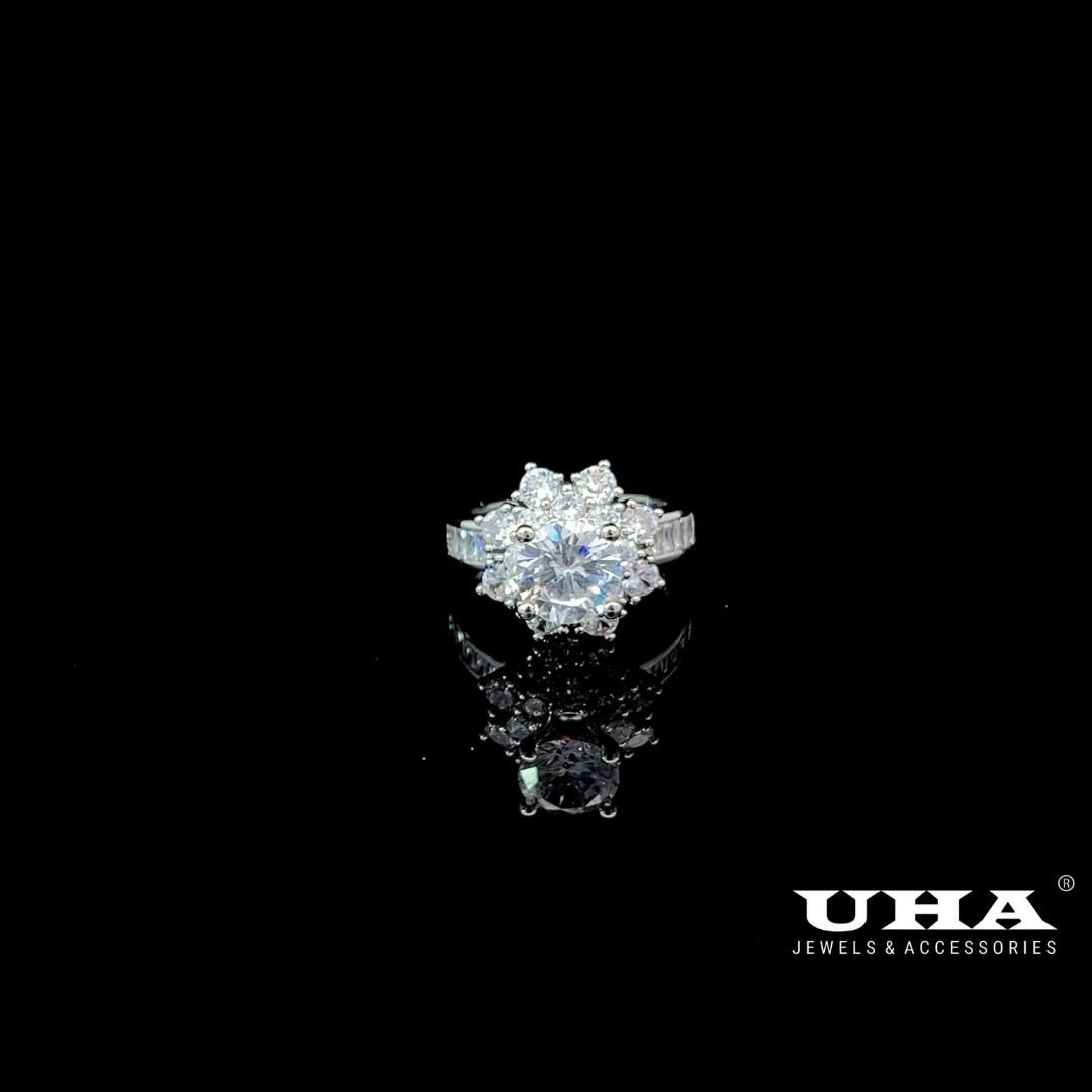 N1288 Nhẫn nữ đính đá màu phong thủy kết hợp cùng đá bagutte cao cấp snags lấp lánh